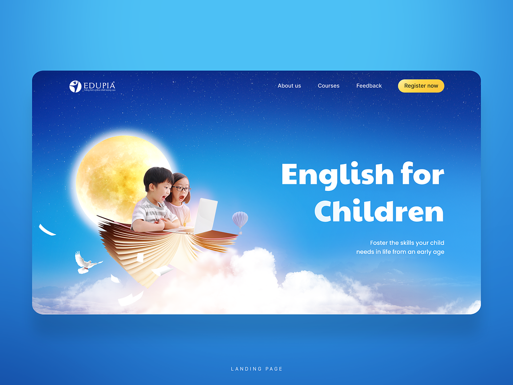 Thiết kế website trung tâm anh ngữ đơn giản, thân thiện